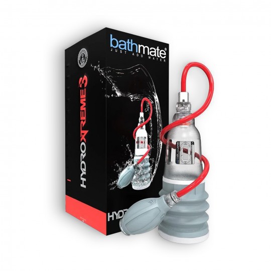 POMPA PENE CON ACCESSORI BATHMATE HYDROXTREME 3 TRASPARENTE