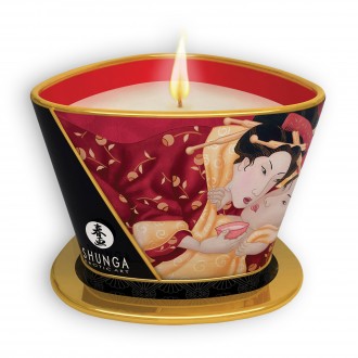 SHUNGA ROMANCE MASSAGE CANDLE SPARKLING STRAWBERRY WINE 170ML