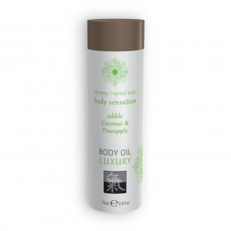 SHIATSU EDIBLE LUXURY MASSAGE OIL COCONUT AND PINEAPPLE 75ML