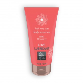 SHIATSU EDIBLE STRAWBERRY FLAVOURED LOVE LUBRICANT 75ML