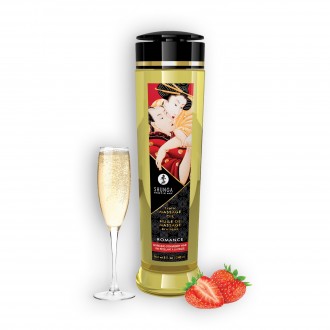 ÓLEO DE MASSAGEM SHUNGA ROMANCE MORANGO 240ML