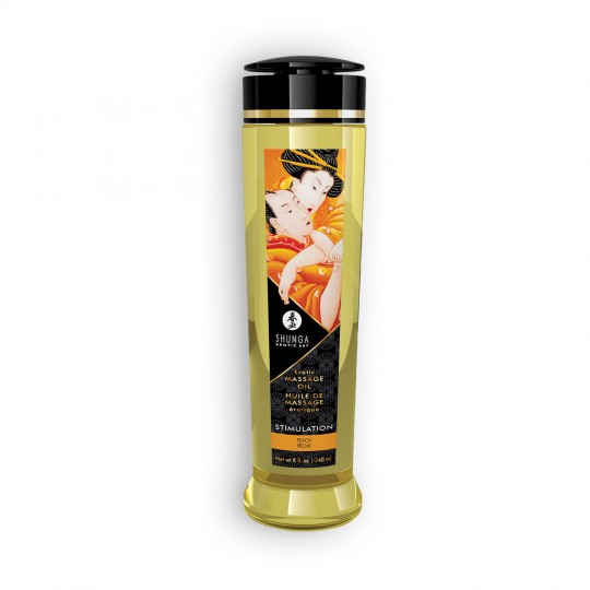 ÓLEO DE MASSAGEM SHUNGA STIMULATION PÊSSEGO 240ML