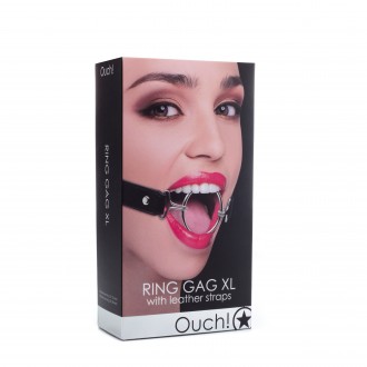 MORDAZA OUCH! RING GAG XL NEGRA