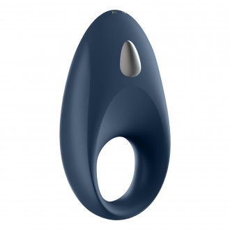 SATISFYER MIGHTY ONE RING VIBRATING RING WITH APP AND BLUETOOTH BLUE