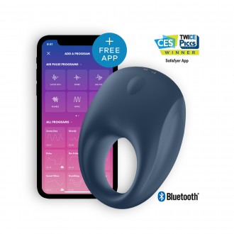 ANELLO VIBRANTE CON APP E BLUETOOTH FORTE UN ANELLO SATISFYER BLU