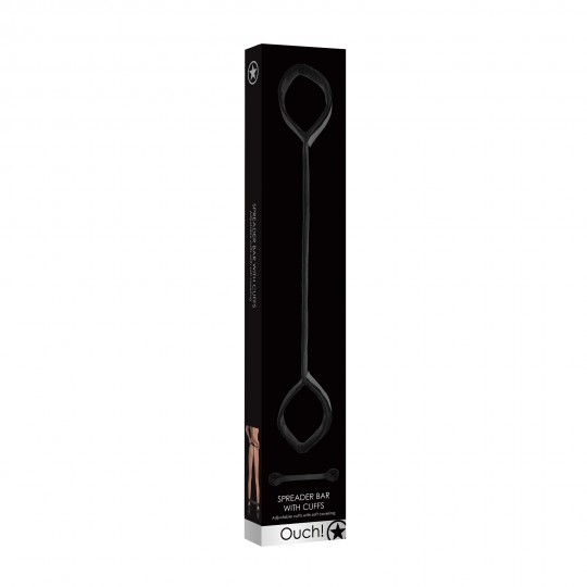 BARRA SEPARADORA CON ESPOSAS OUCH! SPREADER BAR WITH CUFFS NEGRA
