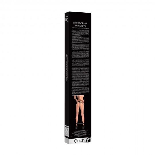 BARRA SEPARADORA CON ESPOSAS OUCH! SPREADER BAR WITH CUFFS NEGRA
