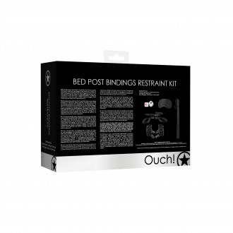 OUCH! BED POST BINDINGS RESTRAINT KIT BLACK