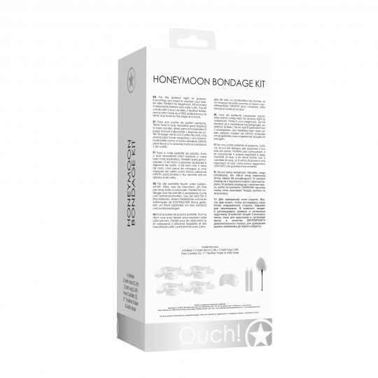 KIT DE RESTRICCIÓN HONEYMOON BONDAGE KIT OUCH! BLANCO