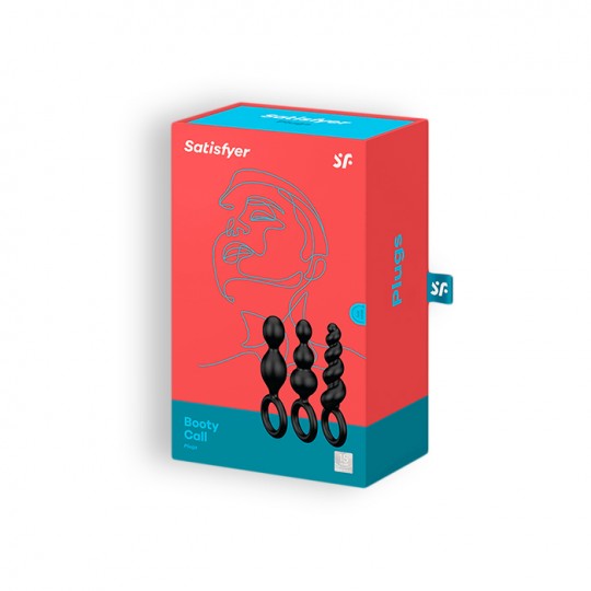 SET DI 3 NERO BOOTY CALL SATISFYER ANAL PLUGS