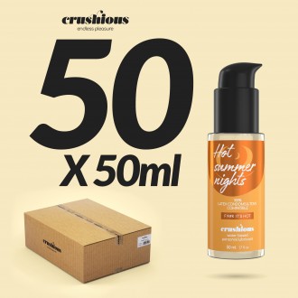 PACK DE 50 LUBRIFICANTES COM EFEITO CALOE 50 ML CRUSHIOUS