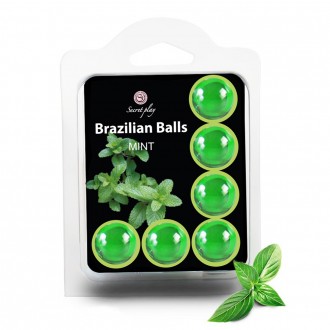 Kissable lubrificante palle brasiliano palle sapore di menta 6 x 4GR