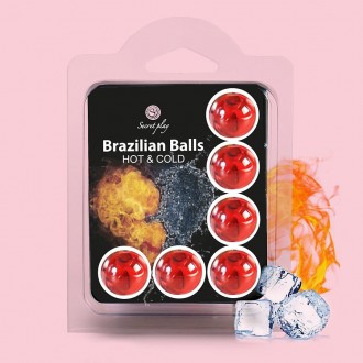 BOLAS LUBRIFICANTES BRAZILIAN BALLS EFEITO FRIO E CALOR 2 x 4GR
