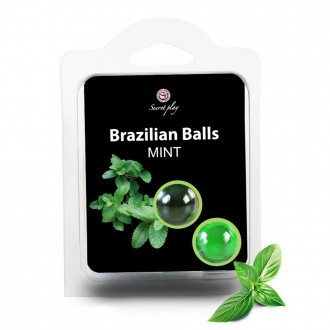 Kissable lubrificante palle brasiliano palle sapore di menta 2 x 4GR