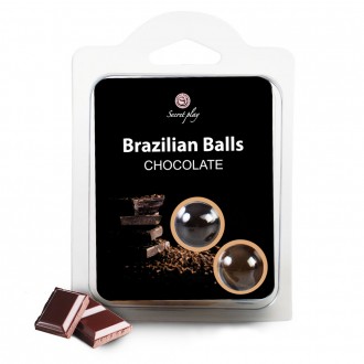 Kissable lubrificante palle brasiliano palle sapore di CIOCCOLATO 2 x 4GR