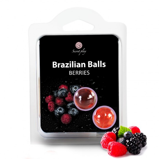 Kissable lubrificante palle BRASILIANO palle foresta frutta sapore 2 x 4GR