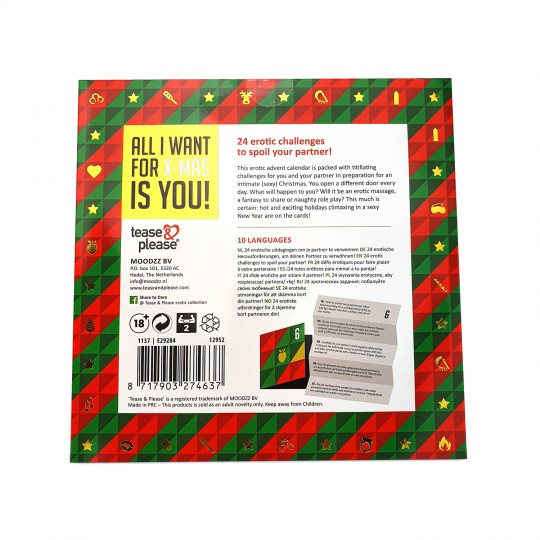 ЭРОТИЧЕСКИЙ АДВЕНТ-КАЛЕНДАРЬ NL-DE-EN-FR-ES-IT-PL-RU-SE-NO