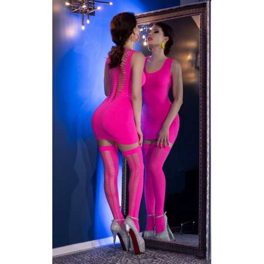 CR-4305 VESTITO ROSA