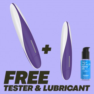 EXCLUSIVE OVO PACK F11 VIBRATOR PURPLE WITH FREE TESTER AND CRUSHIOUS WATERBASED LUBRICANT 50ML