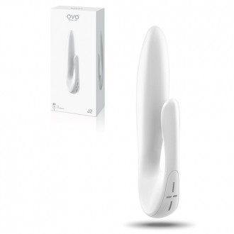 EXCLUSIVE OVO PACK J2 RECHARGEABLE VIBRATOR WHITE WITH FREE TESTER AND CRUSHIOUS WATERBASED LUBRICANT 250ML