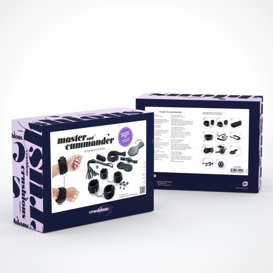 PACK DE 18 KIT BONDAGE MASTER &amp; CUMMANDER COM 11 PEÇAS CRUSHIOUS