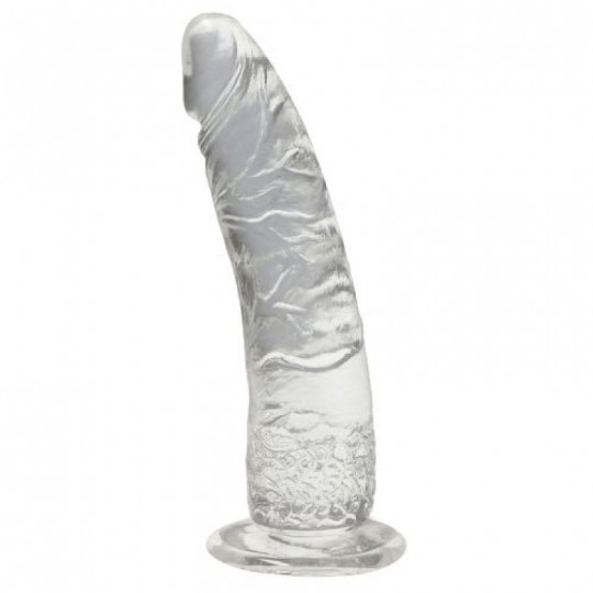 VERO RAPIMENTO TERRA SAPORE DILDO 7 &quot; TRASPARENTE