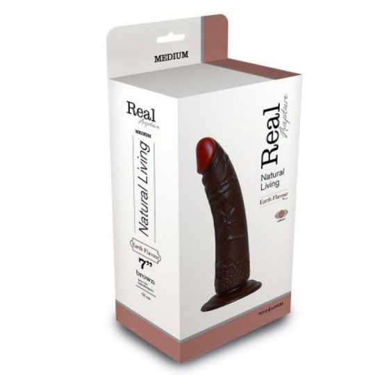 REAL RAPTURE EARTH FLAVOUR REALISTIC VIBRATOR 7'' BLACK