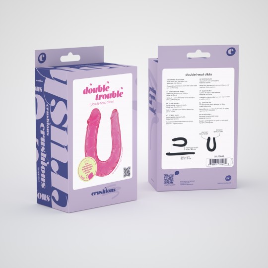 DILDO DUPLO DOUBLE TROUBLE CRUSHIOUS ROSA