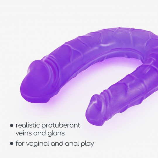 DEEP DIVER DOPPIO DILDO CON ANALE LUBRIFICANTE 50 ML CRUSHIOUS ROSA
