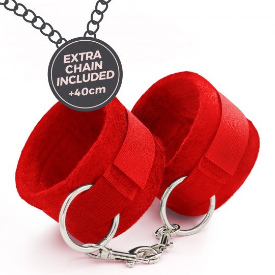 MI PIACE! VELCRO MANETTE SET + RASO DI VENDITA E CRUSHIOUS FRAGOLA KISSABLE LUBRIFICANTE