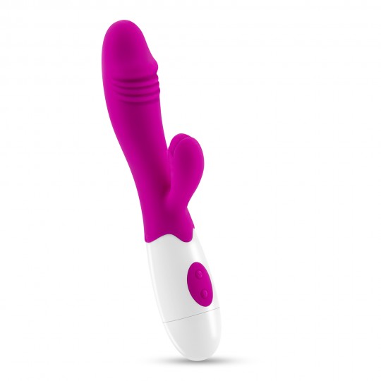 VIBRATORE CON STIMOLATORE CLITORIDEO LOLLIPOP E LUBRIFICANTE A BASE D'ACQUA INCLUSO CRUSHIOUS