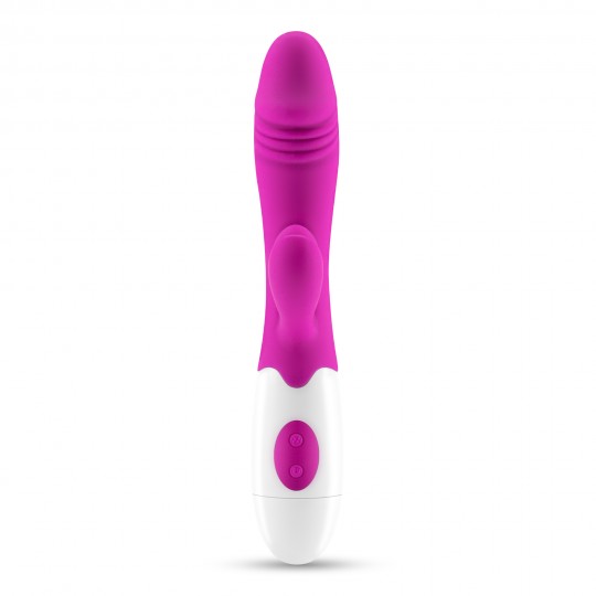 VIBRATORE CON STIMOLATORE CLITORIDEO LOLLIPOP E LUBRIFICANTE A BASE D'ACQUA INCLUSO CRUSHIOUS