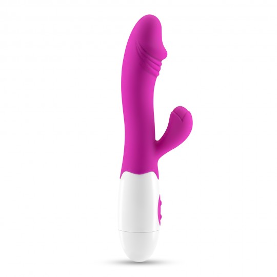 VIBRATORE CON STIMOLATORE CLITORIDEO LOLLIPOP E LUBRIFICANTE A BASE D'ACQUA INCLUSO CRUSHIOUS