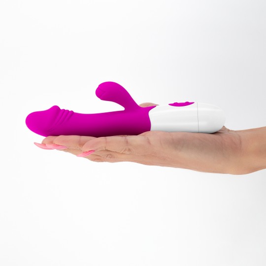 VIBRATORE CON STIMOLATORE CLITORIDEO LOLLIPOP E LUBRIFICANTE A BASE D'ACQUA INCLUSO CRUSHIOUS