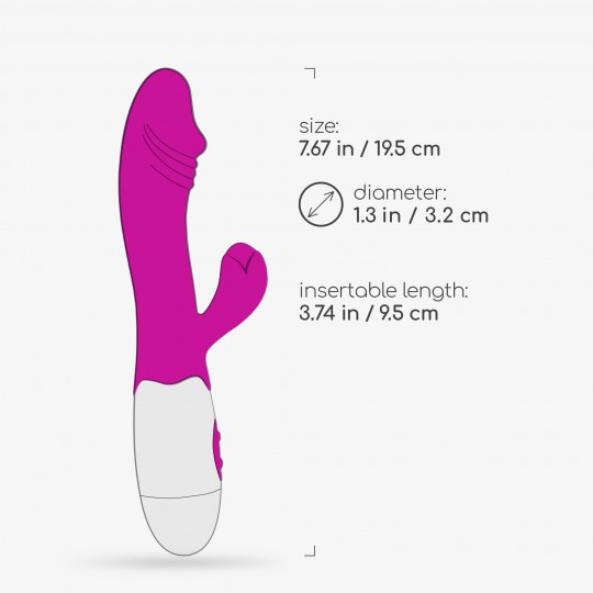 VIBRATORE CON STIMOLATORE CLITORIDEO LOLLIPOP E LUBRIFICANTE A BASE D'ACQUA INCLUSO CRUSHIOUS
