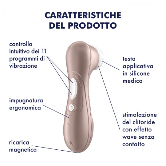 STIMOLATORE CLITORIDE RICARICABILE SATISFYER PRO 2