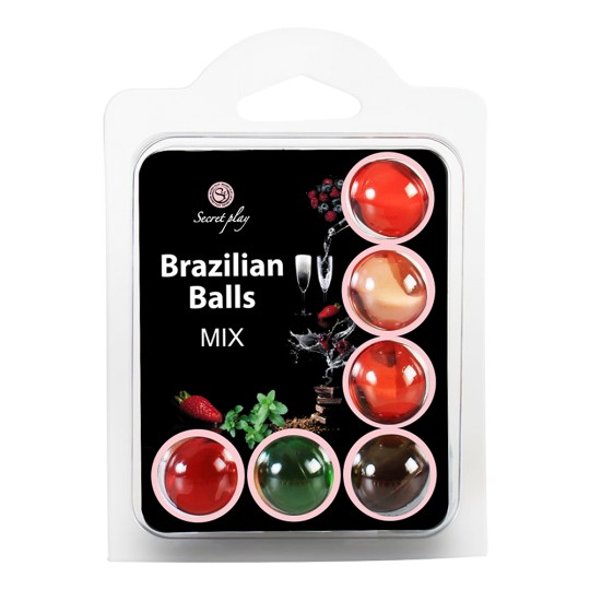 BALLS BALLS KISSABLE LUBRICANT BALLS MULTIFLAVOURED 6 x 4GR