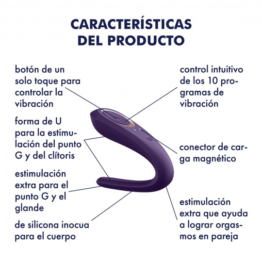 VIBRADOR PARA PAREJAS PARTNER CON CARGADOR USB
