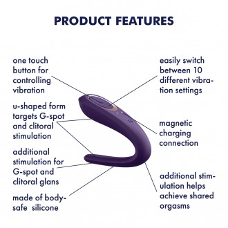 PARTNER COUPLES VIBRATOR WITH USB CHARGER