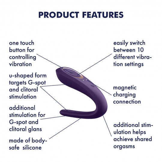 VIBRADOR PARA PAREJAS PARTNER CON CARGADOR USB