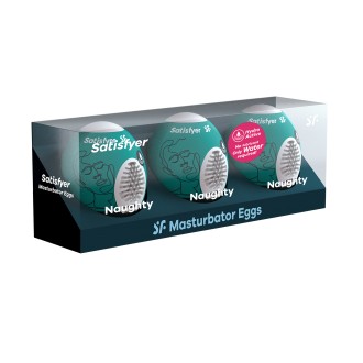 PACK DE 3 MASTURBADOR MASTURBATOR EGG NAUGHTY SATISFYER