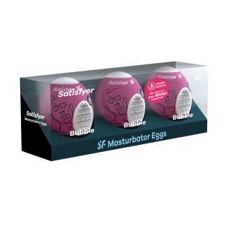 CONFEZIONE DA 3 MASTURBATORE MASTURBATORE UOVO BOLLA SATISFYER