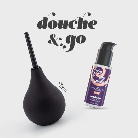 DOUCHE &amp; GO DUCHE ANAL 90ML COM LUBRIFICANTE ANAL 50ML CRUSHIOUS