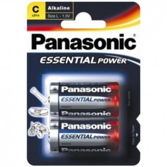 2 BATTERIE ALCALINE PANASONIC C LR14