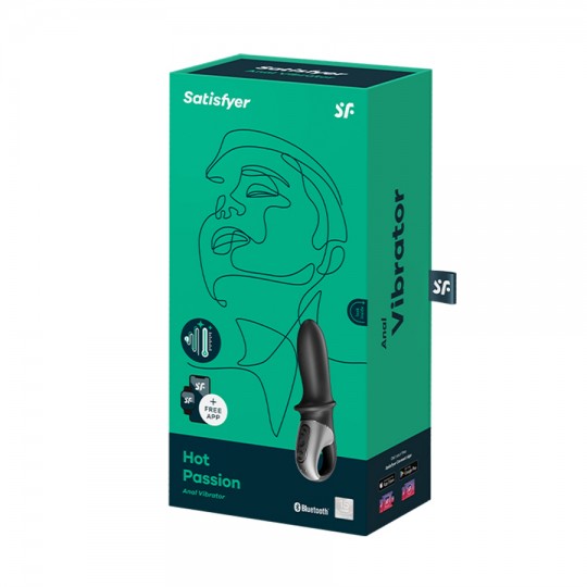 VIBRADOR HOT PASSION COM APP SATISFYER PRETO