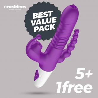 PACK 5 + 1 GRATUITO VIBRADOR TODO EN UNO WRANGLER CRUSHIOUS