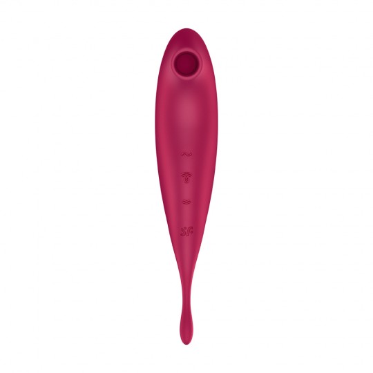 SATISFYER TWIRLING PRO VIBRATOR WITH CONNECT APP DARK RED