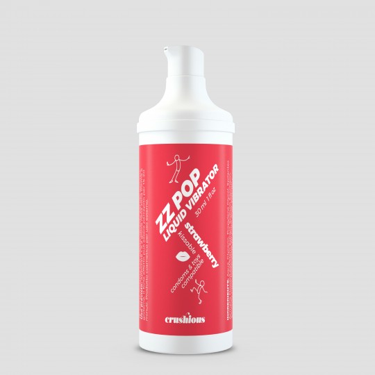 VIBRATORE LIQUIDO ZZ POP AROMATIZZATO ALLA FRAGOLA 30ML CRUSHIOUS