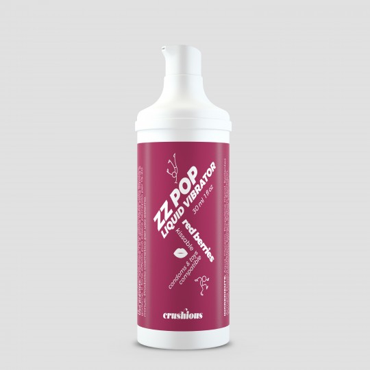 VIBRADOR LÍQUIDO ZZ POP COM AROMA FRUTOS VERMELHOS 30ML CRUSHIOUS