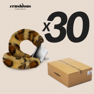 PACK OF 30 LOVE CUFFS FURRY HANDCUFFS CRUSHIOUS LEOPARD